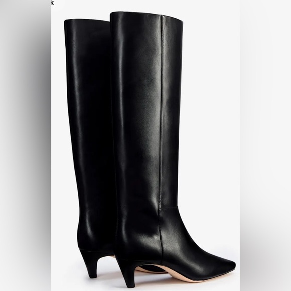 REFORMATION REMY Black Leather Knee High Boots Size US 6 $498 - Picture 4 of 9